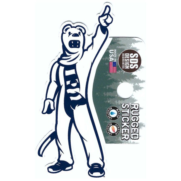 Penn State Nittany Lion Mascot 2 color rugged sticker